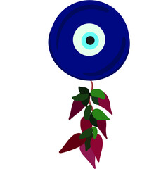 evil eye vector - symbol of protection - blue turkish