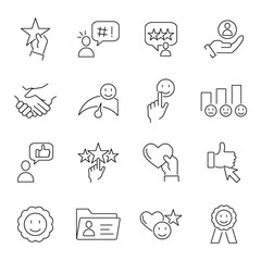 Customer Satisfaction icons set. Customer Satisfaction pack symbol vector elements for infographic web
