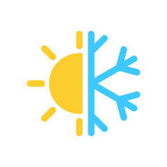 Vector Hot and Cold Air Conditioning Icons