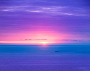 天売の海の夕暮れ