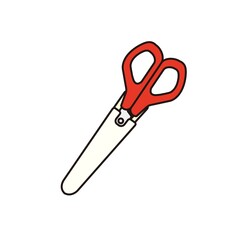 カバー付きの赤いハサミ