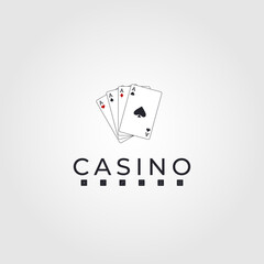 Obraz premium Vector logo for Casino. poker logo with poker card