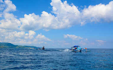 Beautiful seascape at summer on Lombok Island