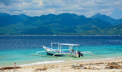 Fototapeta na wymiar Beautiful seascape at summer on Lombok Island