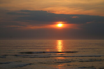 sunset over the sea