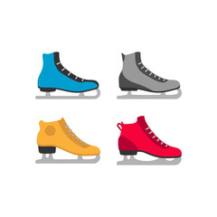 Ice skate icon set design illustration vector template