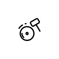 Wrestling Bell Sport Monoline Symbol Icon Logo for Graphic Design, UI UX, Game, Android Software, and Website.