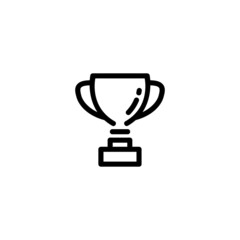 Trophy Sport Monoline Symbol Icon Logo for Graphic Design, UI UX, Game, Android Software, and Website.