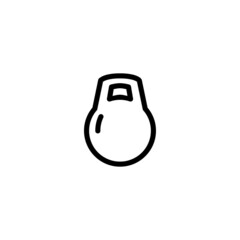 Kettle Bell Sport Monoline Symbol Icon Logo for Graphic Design, UI UX, Game, Android Software, and Website.