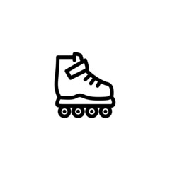Roller Skate Sport Monoline Symbol Icon Logo for Graphic Design, UI UX, Game, Android Software, and Website.
