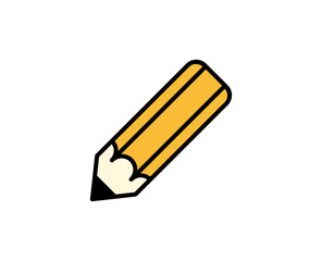 Pencil line icon. High quality outline symbol for web design or mobile app. Thin line sign for design logo. Color outline pictogram on white background