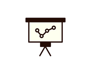 Presentation  premium line icon. Simple high quality pictogram. Modern outline style icons. Stroke vector illustration on a white background. 