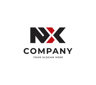 Letter NX vector logo design. Creative minimalist abstract logo design
