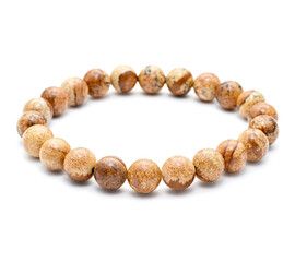 mineral bracelet, bracelet jewelry made of different types of round gemstone beads. Jasper