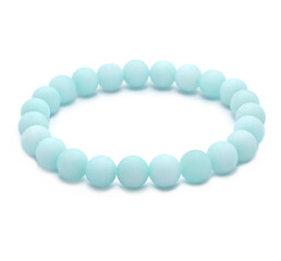 mineral bracelet, bracelet jewelry made of different types of round gemstone beads. amazonite