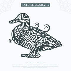 Animal Mandala Vector. Zentangle Animal Art. vector illustration.