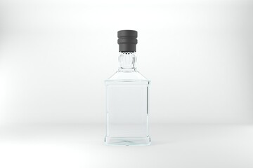 Obraz na płótnie Canvas 3D Rendered Bottles Mockup Template
