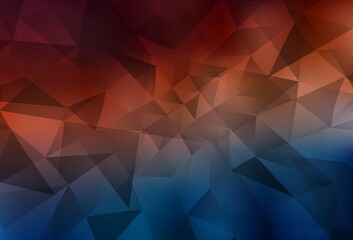 Obraz premium Dark Blue, Red vector polygonal background.