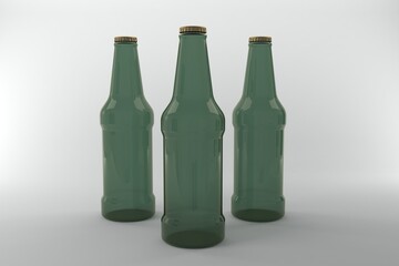 3D Rendered Bottles Mockup Template