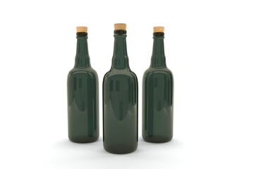 3D Rendered Bottles Mockup Template