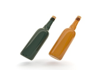 3D Rendered Bottles Mockup Template
