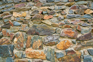 A detailed picture of a stone wall. Old stone wall texture background for design and decor. High quality photo