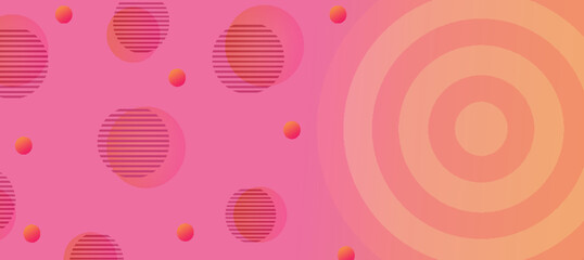 Pink background with circles. Perfect for social media posts & Ui designs. 