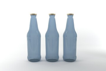 3D Rendered Bottles Mockup Template