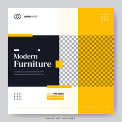 Home minimalist furniture social media post template