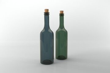 3D Rendered Bottles Mockup Template