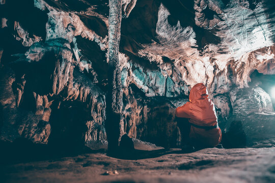 Interior of Vadul Crisului cave, Romania.