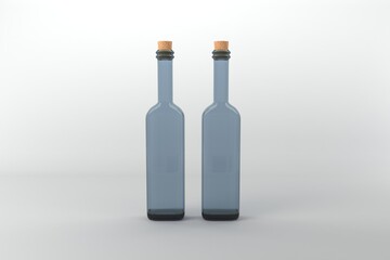 3D Rendered Bottles Mockup Template