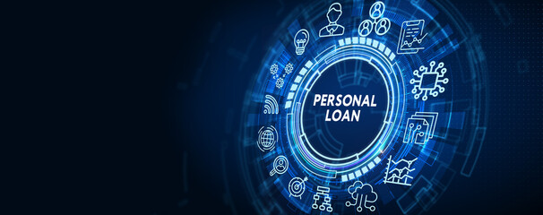 Obraz premium Business, Technology, Internet and network concept. Loan personal finance.