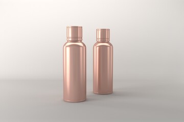 3D Rendered Bottles Mockup Template