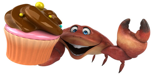 Fun crab - 3D Illustration © Julien Tromeur