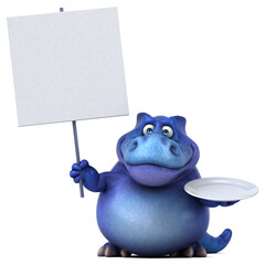 Fun dinosaur - 3D Illustration © Julien Tromeur