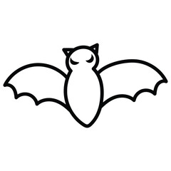 boho halloween_bat line icon