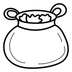 boho halloween_poison pot line icon