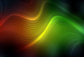 Dark Green, Red vector texture with colored lines.