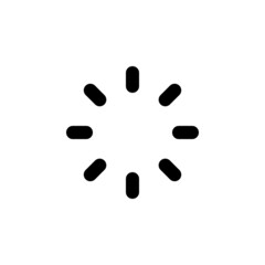 Round loading preloader, line web or mobile interface vector icon. Isolated on white background. Sign for your web site design, logo, app, UI.