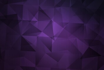 Fototapeta premium Dark Purple vector gradient triangles texture.