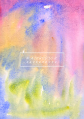 Beautiful hand painted watercolor background