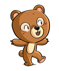 Fototapeta premium Illustration of boy wearing a bear costume