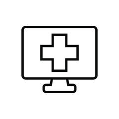 Obraz premium Online hospital icon