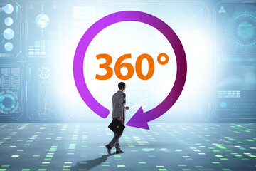 360 degree customer view for marketing purposes - obrazy, fototapety, plakaty
