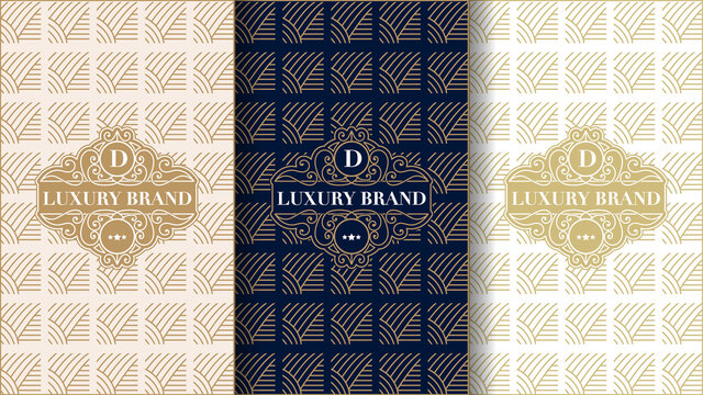 Collection of design elements, labels, icon, frames, for packaging, design of luxury products. Made with golden foil. Isolated on retro abstract background. vector 