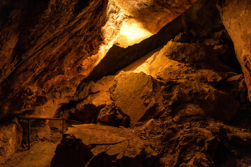 Interior of Dachstein Mammoth Cave, Krippenstein Austria.