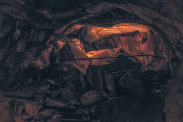 Interior of Dachstein Mammoth Cave, Krippenstein Austria.