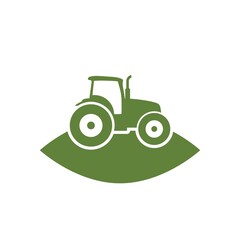 Farm tractor icon isolated on white background 