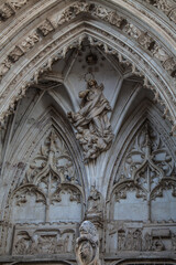 Fototapeta na wymiar figures of the cathedral of toledo, spain, europe